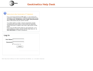 helpdesk.geokinetics.com screenshot