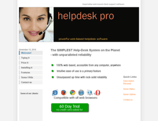 helpdeskpro.net screenshot