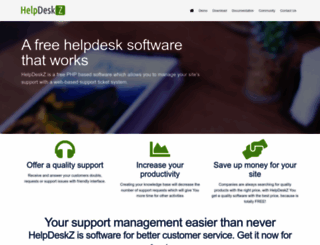 helpdeskz.com screenshot