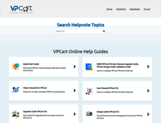 helpnotes.vpcart.com screenshot