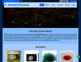 hemadrichemicals.co.in screenshot