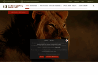 hemingways-expeditions.com screenshot