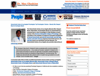 hemorrhoidsremovalcenterscalifornia.com screenshot
