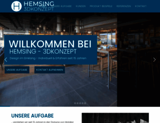 hemsing-3dkonzept.de screenshot