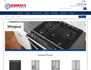 hendrickappliance.com screenshot