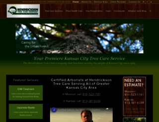 hendricksontreecare.com screenshot