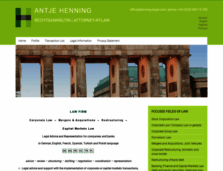 henning-legal.com screenshot