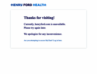 henryfordhospital.com screenshot