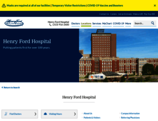 henryfordhospital.org screenshot