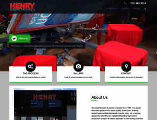 henryscreenprinting.com screenshot
