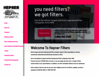 hepnerairfilter.com screenshot