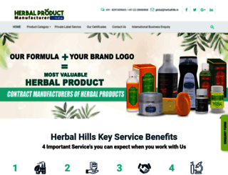 herbalproductmanufacturerinindia.com screenshot