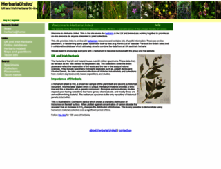 herbariaunited.org screenshot