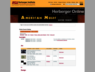 herbergeronline.asu.edu screenshot