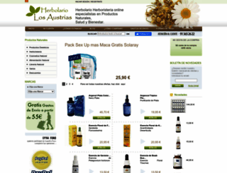 herbolariolosaustrias.com screenshot