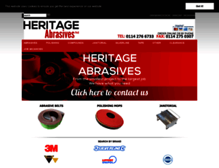 heritageabrasives.co.uk screenshot