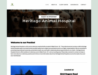 heritageanimalhospitalwakeforest.com screenshot