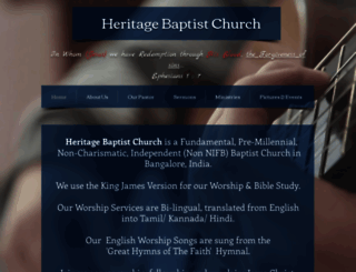 heritagebaptist.in screenshot
