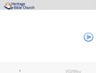 heritagebiblechurchstl.org screenshot