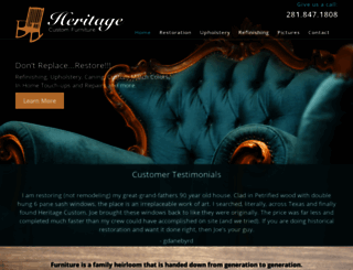 heritagecustomfurnitureinc.com screenshot