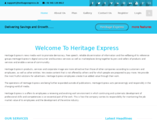 heritageexpress.in screenshot