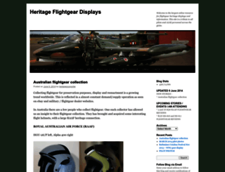 heritageflightgeardisplays.wordpress.com screenshot