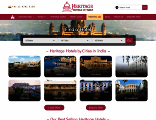 heritagehotelsofindia.com screenshot