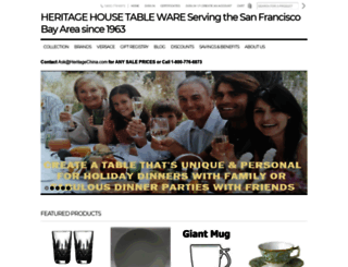 heritagehousetableware.com screenshot