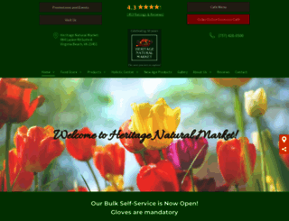 heritagenaturalmarket.com screenshot