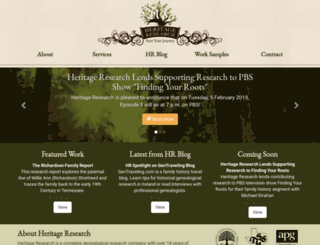 heritageresearch.net screenshot