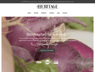 heritagespecialtyfoods.com screenshot