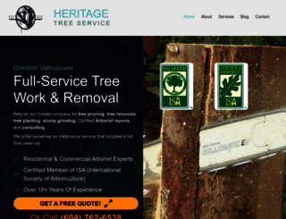 heritagetreeservice.ca screenshot