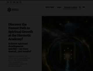 hermetic-academy.com screenshot