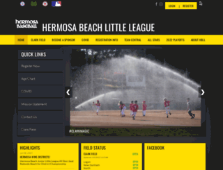 hermosabaseball.com screenshot