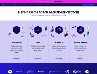 heroiclabs.com screenshot