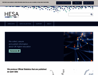 hesa.ac.uk screenshot