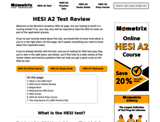hesia2test.com screenshot