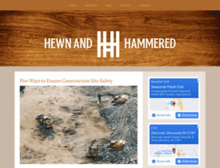 hewnandhammered.com screenshot