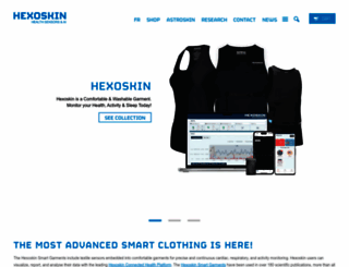 hexoskin.com screenshot