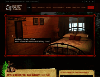 hickorygrovecabins.com screenshot
