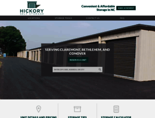 hickoryselfstorage.com screenshot