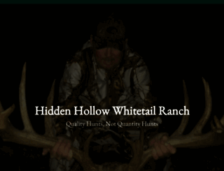 hiddenhollowwhitetailranch.com screenshot