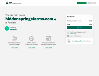 hiddenspringsfarms.com screenshot