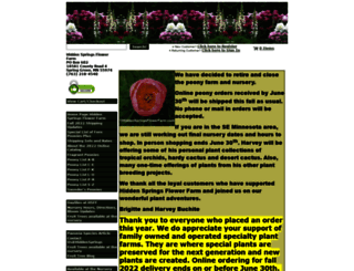 hiddenspringsflowerfarm.com screenshot