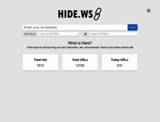 hide.ws screenshot