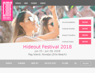 hideout.novaljafestivals.com screenshot