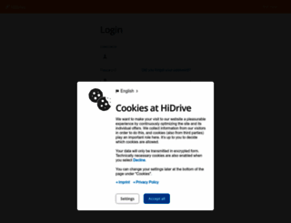 hidrive.strato.com screenshot