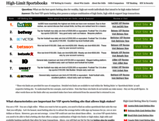 high-limit-sportsbooks.com screenshot