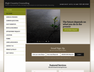 highcountrycounseling.org screenshot