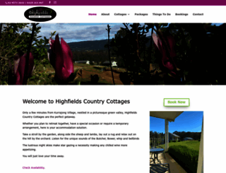 highfieldscottages.com.au screenshot